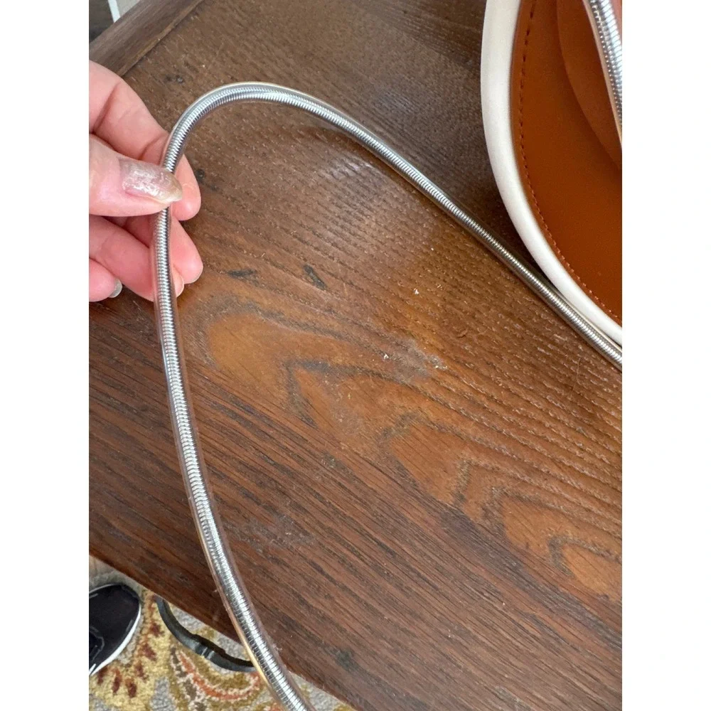 nana-nana HOOP‎ 2-way handbag recycled leather body structured hoop detach chain